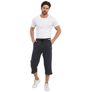 COMEOR Caprihose Herren Bermuda Capri Shorts 3/4 Hosen Sommerhosen grau L