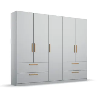 rauch Drehtürenschrank "Skandi" 5-türig - 226x54x210cm - braun -