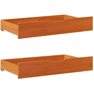 vidaXL Bettschubladen 2 Stk. Wachsbraun 95x55x17 cm