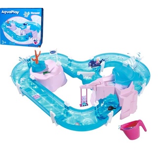 BIG 8700001523 - AquaPlay Wasserbahn Mermaid, mit Zubehör, 108x90x18cm