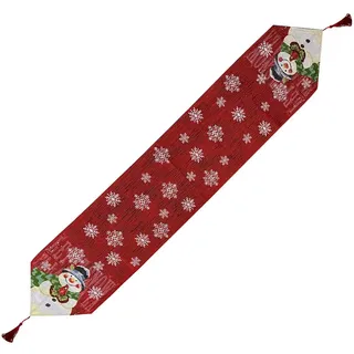 CGVG Rot Tischläufer Weihnachten Modern Tischläufer Winter Wiederverwendbar Weihnachts Tischläufer Weihnachtstischdecke Weihnachtsdeko Tisch Table Runner Party Küche (Rot-1)