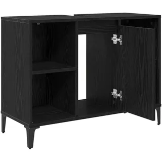 vidaXL Waschbeckenunterschrank 80 x 60 x 33 cm Schwarz