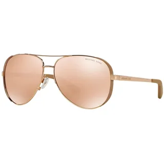MICHAEL KORS Damen Chelsea 1017R1 59 Sonnenbrille, Gold (Rose Gold/Taupe/Rosegoldflash) - 59 (XL)