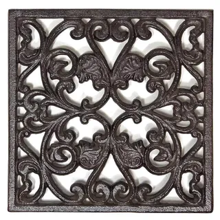 Topfuntersetzer Metall Rechteckig Untersetzer Retro Gusseisen Antik-Stil 17 cm