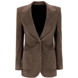 Leader of the Beauty Damen Cordblazer, lässig, Business-Anzug, Jacke, Arbeit, Oberbekleidung, Blazer, warmer Damen-Blazer, coffee, XXL - XXL