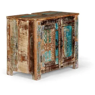 Woodkings Waschbeckenunterschrank Blue Lagoon 70 x 61 x 40 cm Mehrfarbig