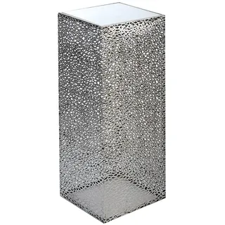 Casablanca modernes Design Casablanca Deko-Säule Purley Metall, silberfarben, B/T 27 cm, H 100 cm