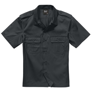 Brandit Kurzarmhemd Brandit Herren Hemd Shirt Sommer kurz arm Freizeithemd US Shirt 4101 schwarz S