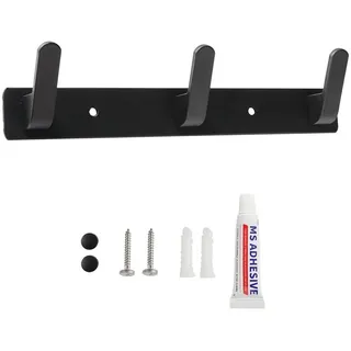 luxuskollektion Garderobenhaken Aluminium Schwarz