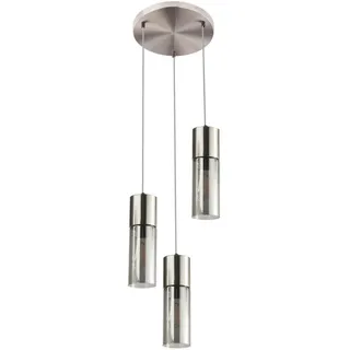 GLOBO Annika 1-flg. 30 cm grau Glas Metall