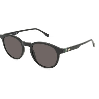 Lacoste L6030S Unisex-Sonnenbrille Vollrand Rund Bio-Kunststoff-Gestell, schwarz