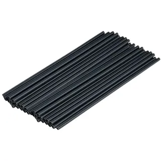 7000x Mehrweg-Trinkhalme Ø 7 x Länge 150 mm Schwarz