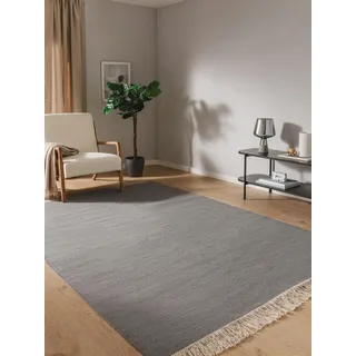 benuta pop Wollteppich Liv - Wolle - Rechteckig & im Style: Uni, Hygge & Cozy, Minimalistisch - Pflegeleicht für Wohnzimmer Schlafzimmer, Grau, 60x100 cm