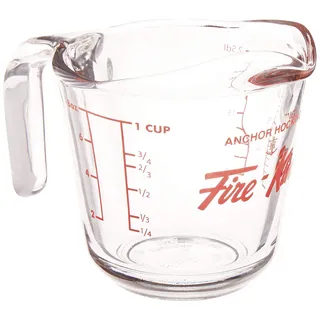 Anchor Hocking Fire-King Messbecher, Glas, farblos, 1-Cup