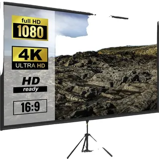 Vevor 16:9 Beamer Leinwand Stativ 4K HD Stativ Leinwand Präsentationswand Projektionsfläche 160x95cm Projektionsleinwand Stativ 200-250cm höhenverstellbar ideal für Heimkino Tagungsraum Hochzeiten