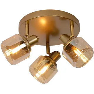 LUCIDE BJORN 3 Leuchtmittel Ø 38 cm Mattes Gold/Messing