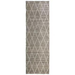 Wohnando Teppich MY-RUG Teppich Earth Weave, aus 100% Jute 250x80 cm, Läufer, Höhe: 10 mm, handgewebt, Natürliche Materialien, Boho-Stil, Recyclebar grau Läufer | 80 cm x 250 cm x 10 mm