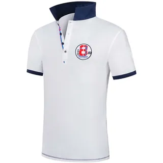 Nebulus Herren Poloshirt Seaside, Poloshirt, Stehkragen, Hemd, weiß - M - M