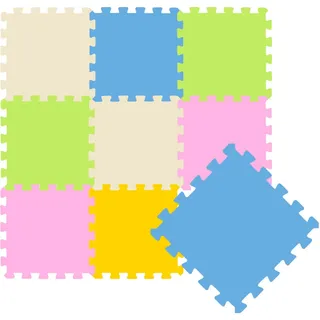 LittleTom 9 Teile Baby Kinder Puzzlematte ab Null - 30x30 Puzzle Spielmatte Krabbelmatte