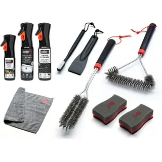 Weber Reinigungs-Set 10-tlg. Edelstahl schwarz