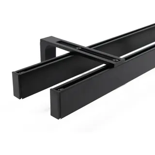 deco-raum Gardinenschiene Loft 2-läufig Ø 0 mm 190 cm Schwarz