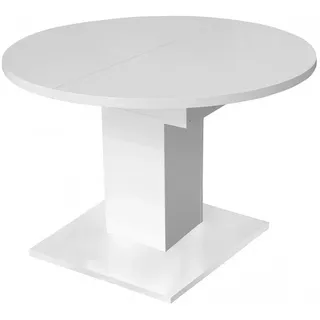 Mäusbacher Esstisch Esszimmertisch Küchentisch Tisch rund weiß ausziehbar 144 cm