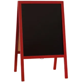 Kreidetafel NYBORG Rot 91 x 50cm Aufsteller Holz