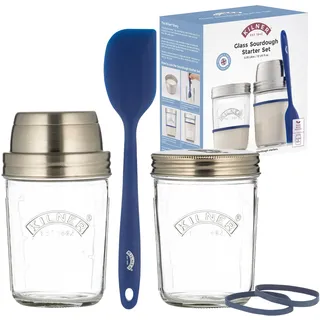 Kilner Gläser für Herstellung von Sauerteig 350 ml mit Spatel 5 El.
