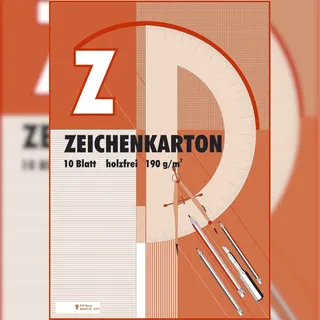 Böttcher-AG Zeichenkarton DIN A2 190 g/qm, 10 Blatt, 1 Block