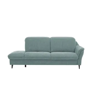 meinSofa Recamiere Mikrofaser 2-Sitzer Blau