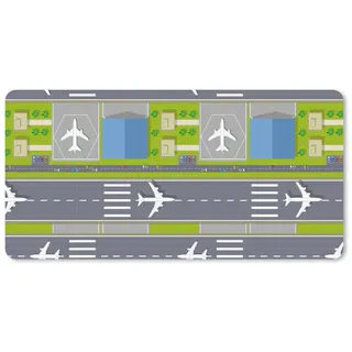 MuchoWow Mauspad Design - Flughafen - Flugzeug (1-St), Mousepad mit Rutschfester Unterseite, Mausunterlage, Gaming, 60x30 cm bunt 60 cm x 30 cm