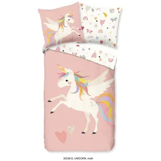 Good Morning Bettwäsche Unicorn 135 x 200 cm Renforce Bunt