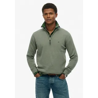 Superdry für Herren. M6110690A Pullover Essentials Half Zip grün XL, Lässig, Baumwolle,