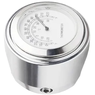 Motorraduhr Mit Thermometer, 22–25 Mm, Wasserdicht, Motorrad-accessoire, Weißer Lenker