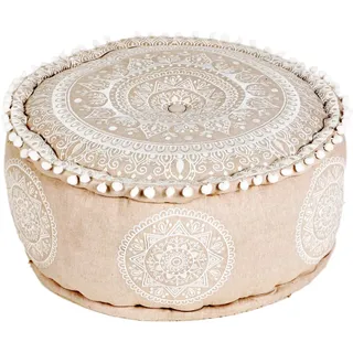 Boho Style Pouf Hocker Deko Donia 50x25cm