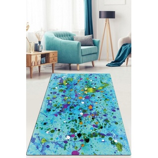 Teppich Guaj Blue Djt CHL, 150 x 200 cm, 50% Samtgewebe / 50% Polyester, Conceptum Hypnose bunt