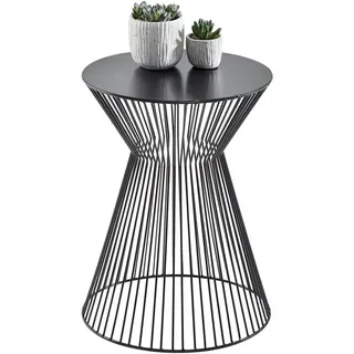 Landscape Beistelltisch, Schwarz, Metall, rund, rund, 35x46x35 cm, Wohnzimmer, Wohnzimmertische, Beistelltische, Beistelltische Metall