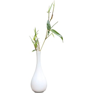Lllunimon Rustikal Kleine weiße Keramik-Vase Spezielle Entwurfs-Art von Verglasung, Dekorativ Modern BlumenVase für Wohnkultur Wohnzimmer,Suet White,S