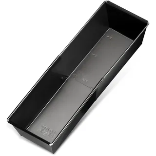 Zenker Brotbackform ausziehbar (28 - 40 cm x 16 cm), Kastenform, für saftige Brote und Kuchen, verstellbar & beschichtet, eckige Königskuchenform, Schwarz