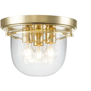 Elstead Quoizel Whistling Bowl Semi-Flush Deckenleuchte Messing poliert, IP44