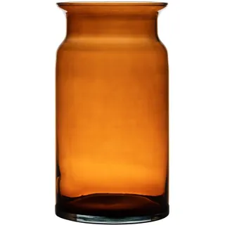 INNA-Glas Blumenvase Glas Hanna Earth, orange-braun-klar, 29,5cm, Ø15cm