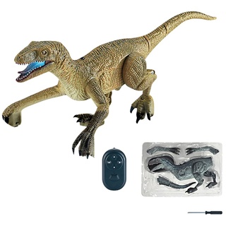 Leuchtend Ferngesteuerte Dinosaurier Spielzeug für Kinder, RC Dinosaurier Elektrospielzeug mit LED Leuchten, Gehen und Brüllen, Realistische Tyrannosaurus Rex Dino Spielzeug Geschenk für Jungen Kinder
