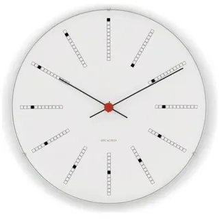 Arne Jacobsen Wanduhr 21,00 cm Bankers weiß