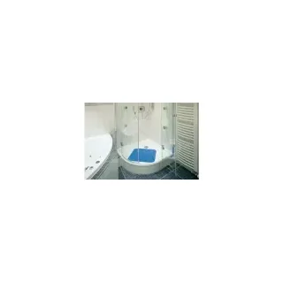 Badewannenmatte oder Duschmatte (quadratisch, 56 x 56 cm) blau