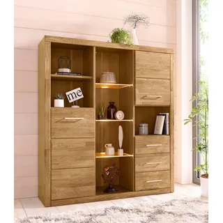 OTTO home Highboard Ribe 130 x 145 x 35 cm Braun