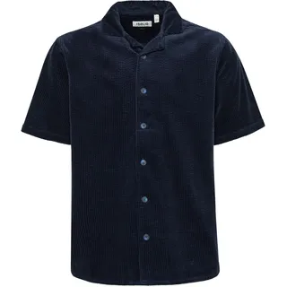 !Solid Kurzarmhemd Blau M