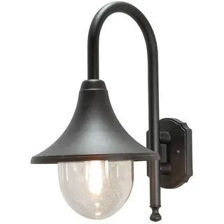 Konstsmide Außenwandleuchte Aluminium schwarz 44 cm inkl. E27 max. 75W klar