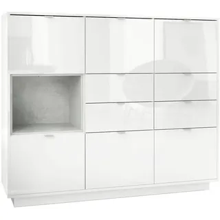 Vladon Highboard 153 x 123 x 37 cm grau