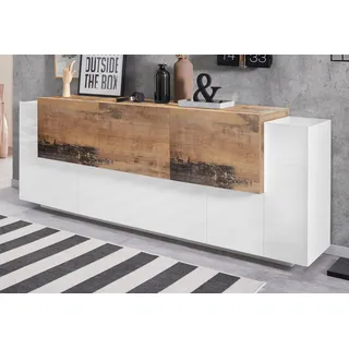 Sideboard INOSIGN "Coro" Sideboards Gr. B/H/T: 220 cm x 86 cm x 45 cm, 2, weiß (weiß, ahorn) Sideboards Breite ca. 220 cm