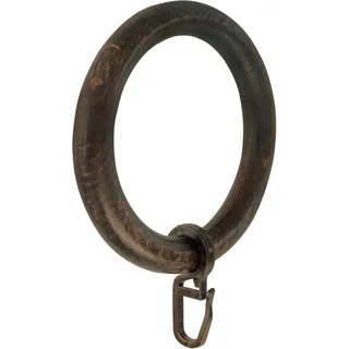 GARESA Gardinenring GARESA "Holzring mit Haken" Gr. 1, braun (nussbaum), Ø:57cm, Gardinenbefestigungen, für Durchmesser bis 35mm, einfache Montage